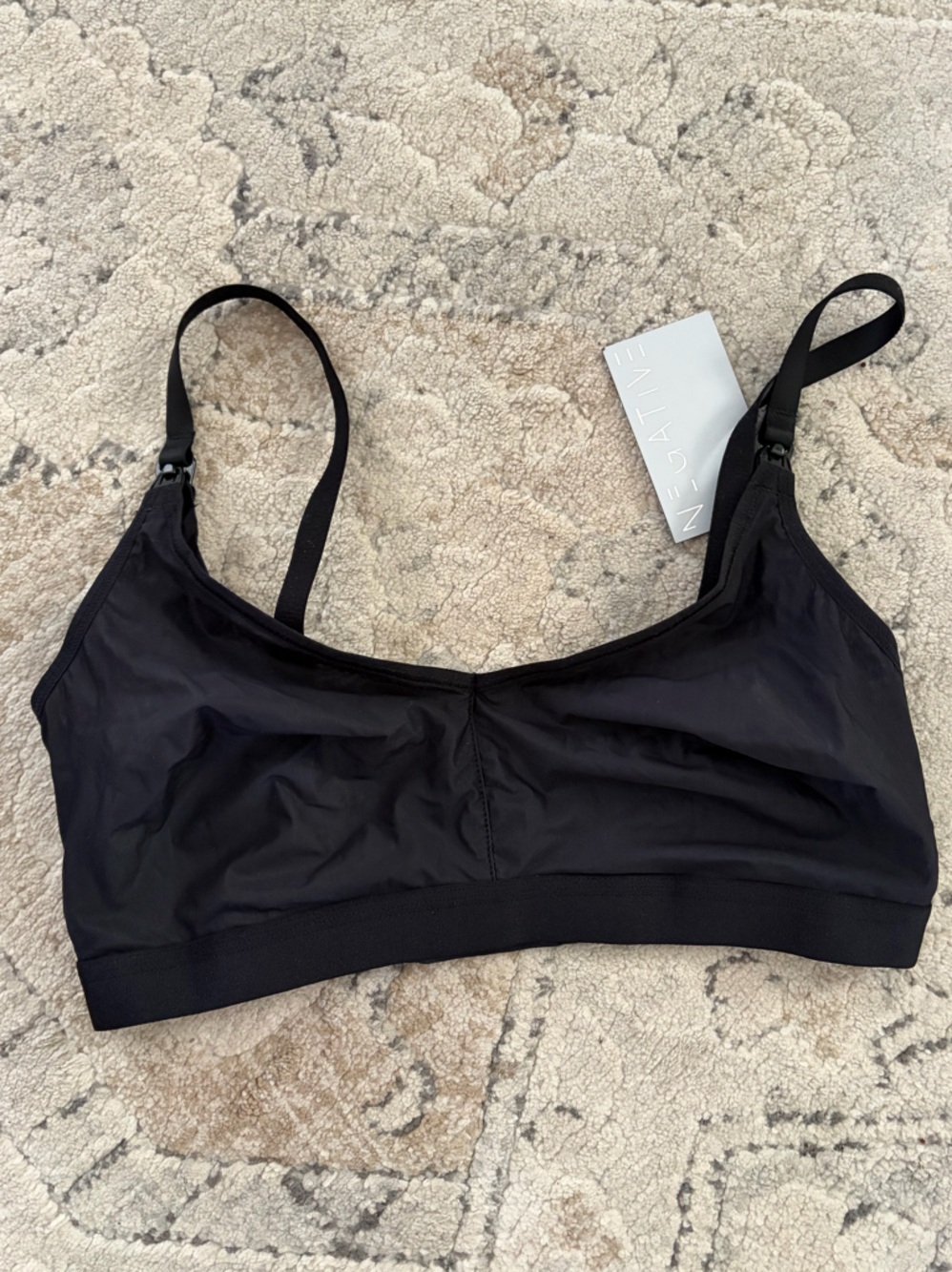 Negative Black Silky Nursing Bra. Size 2. See photos for sizing info. NWT. - Picture 2 of 7